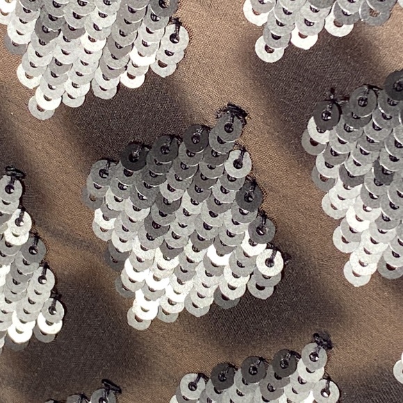 ALLSAINTS - sheer mesh s/s dress tunic w black lattice sequins on both sides - 8 - Picture 12 of 16